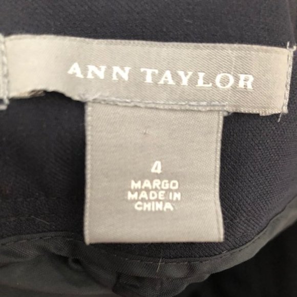 ANN TAYLOR NAVY BLUE MARGO TROUSERS - Picture 3 of 4